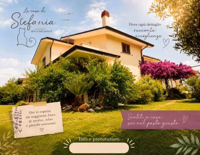 Giardino della casa con piante e tavolo